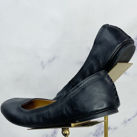 Lucky Brand | ‘Erin’ Black Leather Flats | 10 - Picture 6 of 12